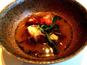 abalone-with-pan-seared-artichokes-lemon-broth-green-tea-and-seaweed